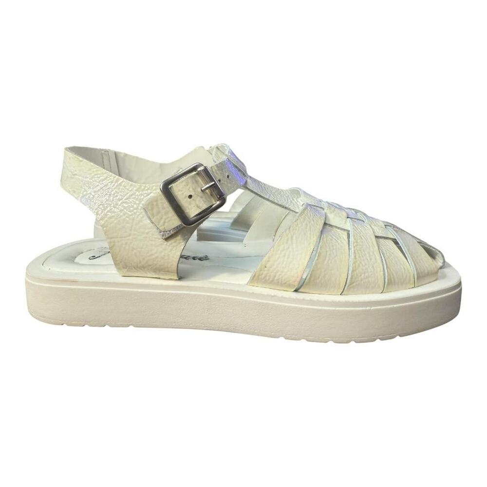 Free People Cream Fisherman Sandals